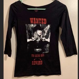 Rare! Betsey Johnson 'Wanted for Being Bad' Top